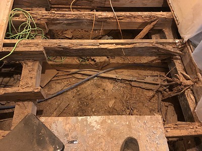 Broken and damaged joist